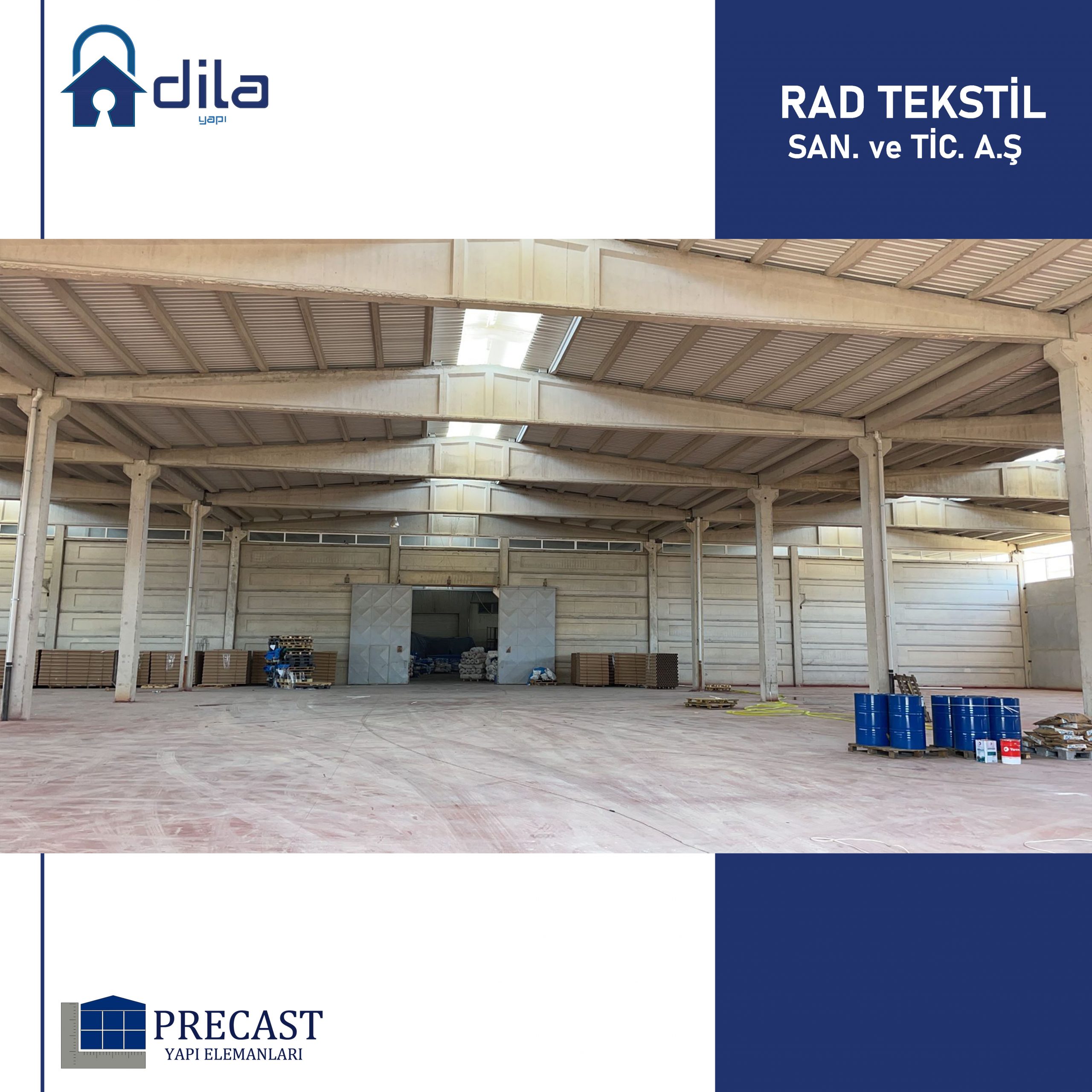 Rad Tekstil fabrika çatı sistemi